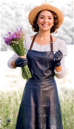 avonlea,dirndl,countrywomen,hutterite,milkmaid,country dress,countrywoman,hutterites,florinda,girl in flowers,holding flowers,vintage woman,the lavender flower,rose png,rosalinda,lucero,vintage lavender background,nigella,mennonite,victorian lady,Illustration,Paper based,Paper Based 17