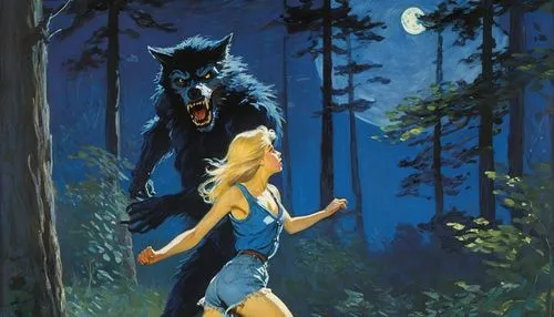 werewolve,lycanthropy,lycanthrope,wolf couple,werewolf,lycanthropes,Art,Artistic Painting,Artistic Painting 04