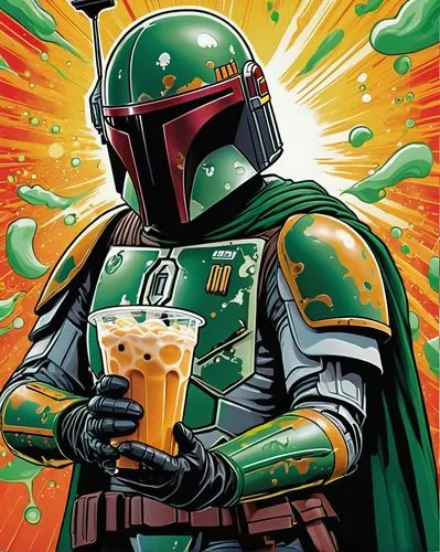 boba,denboba,mandalorian,trooper,happy st patrick's day,green beer,jagermeister,cantillon,jager,darth vader,vader,troopers,boba milk tea,microbrewed,brewmaster,microbrews,iced tea,mandos,cantina,jaeger,Illustration,American Style,American Style 08