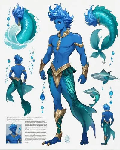 sea god,merfolk,ammerman,atlantean,merman,nekton,Unique,Design,Character Design