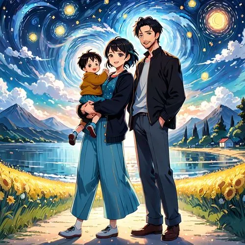 starry sky,studio ghibli,star sky,ghibli,eiji,shobaki,Anime,Anime,Realistic