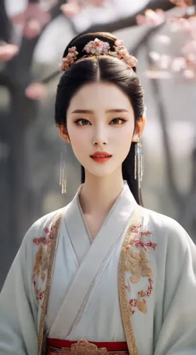 beauty chinese girl with smiling face in traditional chinese costume,hanbok,shuanghuan noble,oriental princess,korean culture,yi sun sin,korean history,plum blossoms,geisha,hwachae,geisha girl,panokse