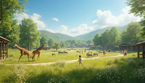 alpine pastures,pony farm,riverwood,countryside,alpine village,salt meadow landscape,green meadow,mountain village,oberland,pasture,bucolic,meadow landscape,townsite,westfall,cryengine,alpine meadow,epona,rendalen,meadow,camelids,Photography,General,Realistic