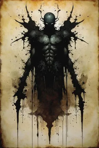 Ink blot, dark tones, stardust, shimmer, anticipation, lust,dark art,rorschach,primitive man,death god,dead earth,corroded,humanoid,corrosive,spawn,oil stain,autopsy,stain,petrification,wither,endoske