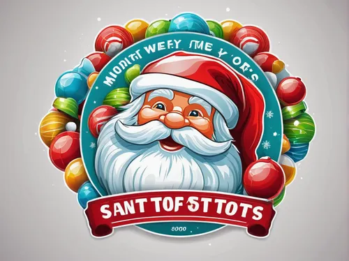 Design a logo with a cheerful Santa Claus and toys for Toys for Tots,st claus,santa clauses,santons,santa,santa claus,santa stocking,saint nicholas,christmas motif,saint nicholas' day,christmas sticke