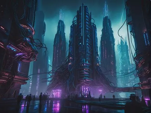 futuristic landscape,cyberia,cybercity,metropolis,cyberport,areopolis,vanu,cybertown,cyberworld,sulaco,dystopian,futuristic,cyberpunk,fantasy city,scifi,lair,graecorum,alien world,synth,atmosfera,Illustration,Realistic Fantasy,Realistic Fantasy 47