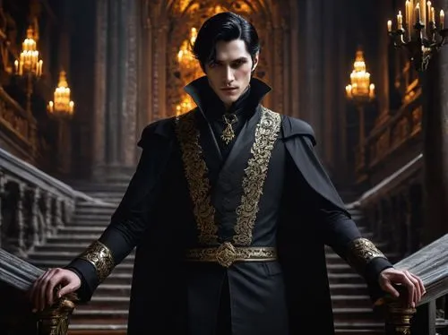 vladislaus,alucard,volturi,imperial coat,dracula,gothic style,count dracula,gothic portrait,count,tailcoat,lestat,aro,barnabus,vergil,volturno,dhampir,vlad,gothic,emperor,wiccan,Illustration,Japanese style,Japanese Style 15