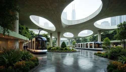 futuristic architecture,futuristic art museum,atriums,futuristic landscape,arcology,biospheres,masdar,wintergarden,skyways,sky space concept,biopiracy,biopolis,hotel lobby,atrium,winter garden,lobby,garden by the bay,galleria,gardens by the bay,skybridge