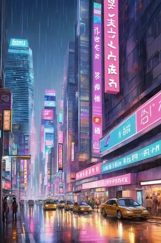 cybercity,shinjuku,guangzhou,tokyo city,shanghai,kowloon,cityscape,colorful city,cyberpunk,mongkok,cityzen,cybertown,futuristic landscape,tokyo,akiba,fantasy city,metropolis,shangai,urbanworld,evening city,Illustration,Japanese style,Japanese Style 01