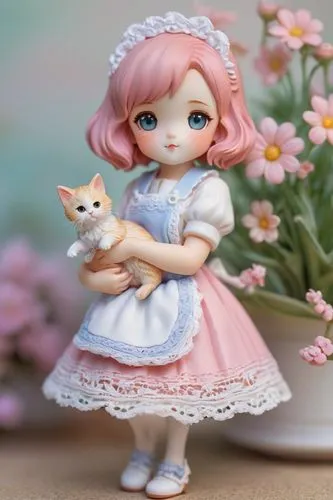 doll cat,dollfus,blossom kitten,handmade doll,bjd,female doll,kittu,cute cat,artist doll,minirose,doll kitchen,calico cat,doll figure,sylbert,japanese doll,porcelain dolls,painter doll,collectible doll,doll figures,porcelaine,Art,Artistic Painting,Artistic Painting 48