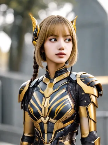 a woman,bumblebee,sujeonggwa,nova,paladin,ara macao,cosplay image,wei,phuquy,yang,paysandisia archon,minibot,silphie,ayu,mary-gold,female warrior,cosplayer,eufiliya,lux,wu,gara