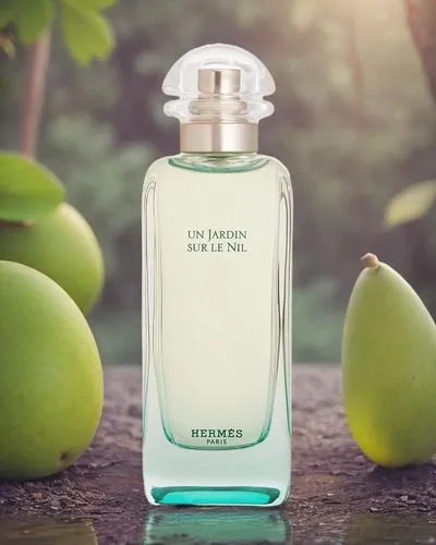 Arrière-plan jardin. Verte et boisée, l'eau de toilette Un Jardin sur le Nil mêle une mangue verte acidulée, un lotus délicat et un sycomore élégant.,coconut perfume,natural perfume,crème de menthe,pa