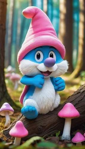 smurf figure,scandia gnome,scandia gnomes,gnome,smurf,cute cartoon character,toadstools,mushroom hat,forest mushroom,gnomes,toadstool,lingzhi mushroom,garden gnome,knuffig,cartoon forest,fairy penguin,club mushroom,mushrooming,alice in wonderland,fairy forest,Art,Artistic Painting,Artistic Painting 45