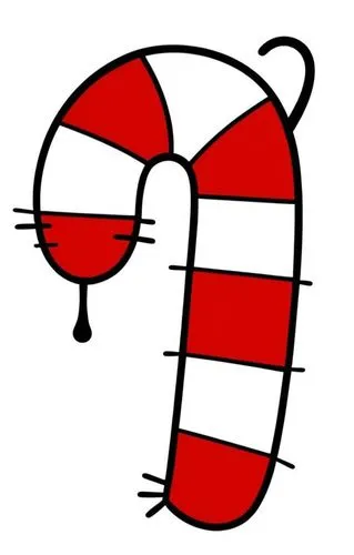 a candy cane with two red and white stripes,nautical clip art,lab mouse icon,diving gondola,gondola,clipart,aerostats