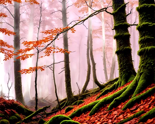 autumn forest,forest background,deciduous forest,forest landscape,autumn background,beech trees,forest floor,foggy forest,forest,moss landscape,forests,mixed forest,wooded,beech forest,germany forest,green forest,coniferous forest,wald,forest glade,haunted forest,Illustration,American Style,American Style 13