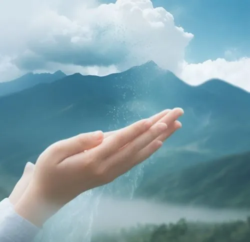 Cloud raining on hands,cloud play,praying hands,reiki,hand digital painting,nature background,eckankar,the spirit of the mountains,about clouds,eurythmy,touch screen hand,cloudmont,mediumship,reach ou