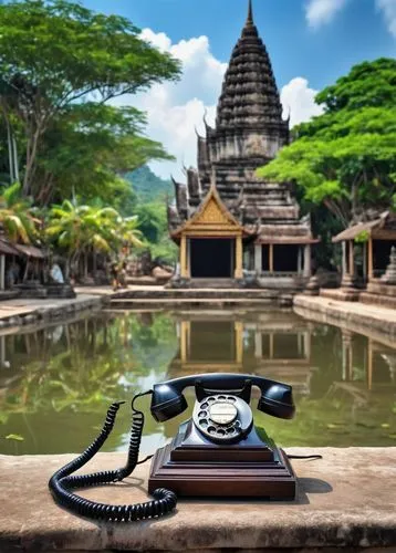 If in ancient Thailand there were telephones and computers,telecomasia,telephones,telephone handset,telephony,phonecalls,phonecall,telephonic,telphone,landline,telephone set,calling,viewphone,phonelin