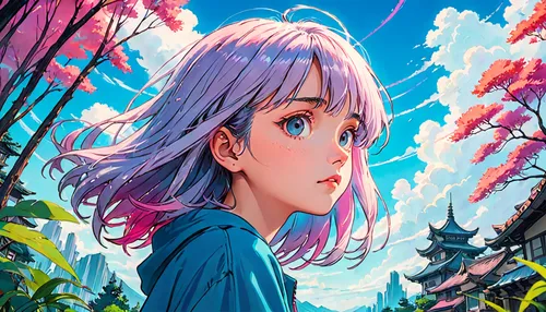 japanese sakura background,sakura background,studio ghibli,violet evergarden,purple landscape,violet,colorful background,sakura tree,flora,girl with tree,girl in flowers,sakura,portrait background,la violetta,game illustration,world digital painting,yuki nagato sos brigade,color 1,looking up,sea of flowers,Anime,Anime,General