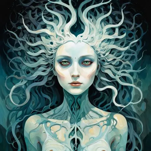 fathom,the snow queen,undine,ice queen,naiad,medusa,unseelie,dryad,seelie,amphitrite,siren,blue enchantress,margaery,sirene,dryads,priestess,galadriel,naiads,narcosis,eurus,Illustration,Vector,Vector 08