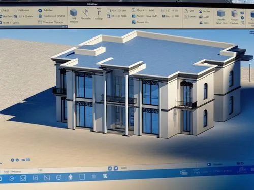 the front of an 3d house and window with the top part missing,revit,sketchup,3d rendering,solidworks,prefabricated buildings,homebuilding,structural engineer,autodesk,3d modeling,architect plan,habita