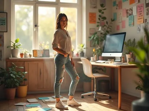 girl at the computer,blur office background,standing desk,office worker,girl studying,working space,deskjet,work at home,work from home,morning light,advertising figure,secretarial,desk,freelancer,creative office,softdesk,workspaces,microstock,modern office,in a working environment,Photography,General,Realistic