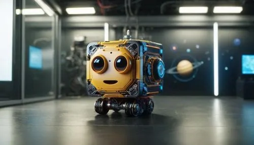 ai robot is display hologram of solar system ,dancing dave minion,wheatley,robonaut,walle,minibot,minion,exterminate,shansby,tinkertoy,bigweld,minions,minimo,skaro,doctor who,exterminated,rabbot,ballb