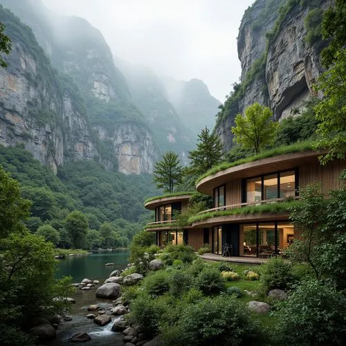 house in mountains,house in the mountains,hushan,amanresorts,wenchuan,taroko,fallingwater,huashan,guizhou,wudang,shaoming,danyang eight scenic,mountain huts,huadong,yinshan,guilin,wuyi,qinshan,yuanshan,building valley