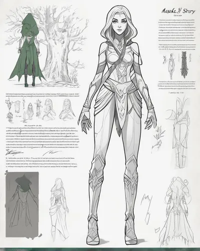 concept art,costume design,arrow line art,dryad,fantasy woman,arrow set,wireframe graphics,poison ivy,comic character,female warrior,arrow,amazone,background ivy,arborist,goddess of justice,concepts,arnica,canary,protective suit,artemisia,Unique,Design,Character Design