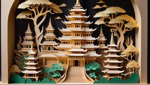 asian architecture,pagodas,stone pagoda,chortens,travel poster,hall of supreme harmony,bamboo forest,mandalay,white temple,karchner,cool woodblock images,ancient city,shangrila,background vector,chedi,the golden pavilion,malayan,art deco background,golden pavilion,paper art,Unique,Paper Cuts,Paper Cuts 04