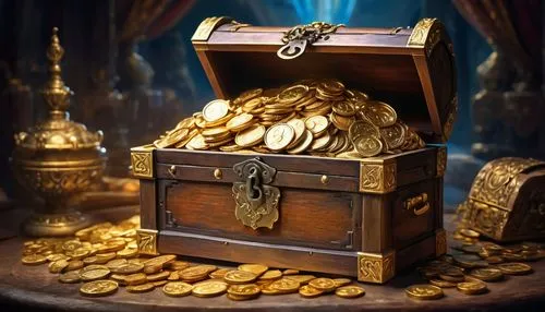 treasure chest,pirate treasure,gold bullion,crypto mining,gold shop,gold is money,coins stacks,crypto currency,cryptocoin,gold price,digital currency,moneybox,treasure house,crypto-currency,accumulator,treasure,eight treasures,gold business,bitcoin mining,tokens,Conceptual Art,Oil color,Oil Color 10