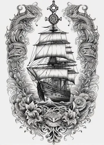 full-rigged ship,nautical clip art,manila galleon,crest,sloop-of-war,galleon ship,galleon,barquentine,engraving,sail ship,barque,emblem,east indiaman,caravel,baltimore clipper,naval officer,pioneer badge,sea sailing ship,naval architecture,ship's wheel,Illustration,Realistic Fantasy,Realistic Fantasy 19