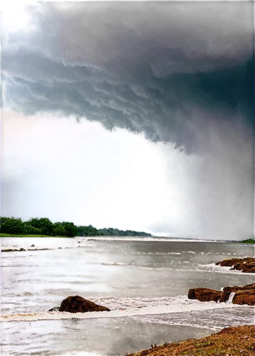 Hurricane, stormy weather, dark clouds, strong wind, loud thunder, pouring rain, splashing water, destruction scene, debris flying around, intense lighting, dramatic composition, shallow depth of fiel