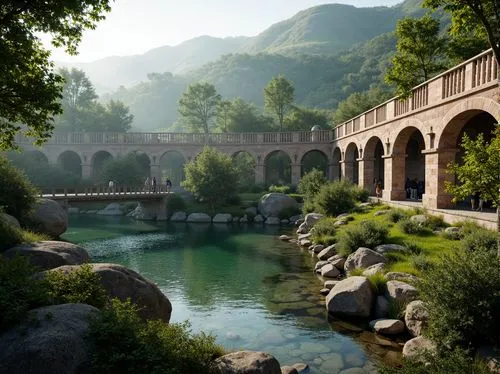 rivendell,scenic bridge,artena,dorne,naboo,chmarossky viaduct,stone bridge,tessin,cryengine,aqueduct,sapienza,riverside,viaducts,isonzo,oberland,merano,rendalen,viaduct,kotor,interlaken