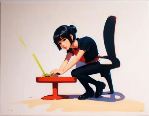 peni,girl at the computer,animator,male poses for drawing,deskjet,animating,Conceptual Art,Fantasy,Fantasy 19