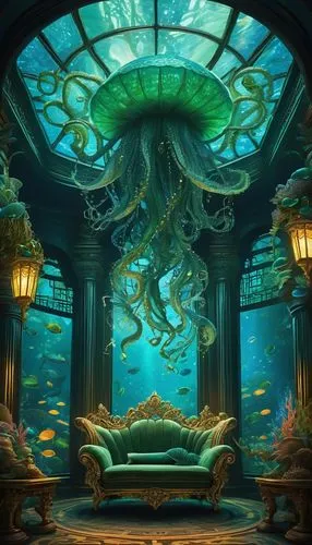 aquarium,under sea,underwater background,under the sea,mermaid background,aquariums,underwater oasis,underwater landscape,underwater playground,undersea,seaquarium,fantasy picture,house of the sea,fish tank,deep ocean,underwater world,sea fantasy,ocean floor,3d fantasy,deep sea,Illustration,Black and White,Black and White 14