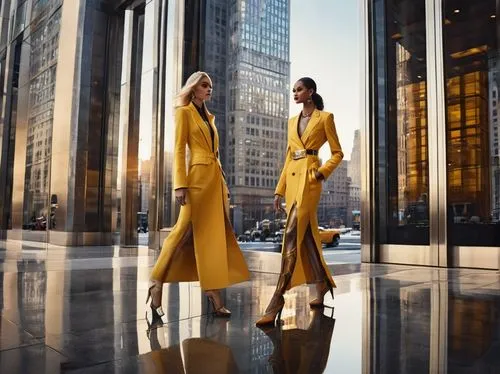 gundlach,yellow jumpsuit,mannequin silhouettes,pantsuits,business women,businesswomen,rockefeller plaza,blumenfeld,mannequins,tishman,dkny,hearst,5th avenue,maxmara,demarchelier,balmain,rockettes,siriano,priestesses,fembots,Photography,Fashion Photography,Fashion Photography 01