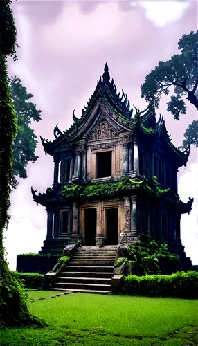 javanese traditional house,asian architecture,prasat,ancient house,angkor,buddhist temple,stone palace,stone pagoda,tempel,baan,angkor wat,cambodia,thai temple,temples,artemis temple,temple,phimai,istana,ancient building,angkor wat temples,Illustration,Retro,Retro 24