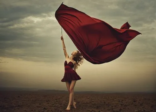 10, 1,red cape,fanning,little girl in wind,lady in red,viento,soared,flying girl,man in red dress,red tunic,gracefulness,conceptual photography,red coat,transatlantique,red sail,antigravity,windhover,