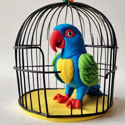 parrotheads,cage bird,blue parrot,blue parakeet,parrotbills,parrotlet,Unique,3D,Clay