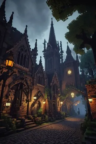 haunted cathedral,riftwar,theed,medieval town,strangehold,chastelain,gothic church,medieval street,townscapes,ravenstone,netherwood,blackwood,victorian,riverwood,calydonian,voxel,medieval,whorwood,neogothic,deadmarsh,Unique,Pixel,Pixel 03