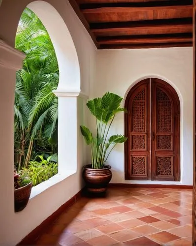 entryways,garden door,entryway,alcove,doorways,spanish tile,doorway,the threshold of the house,hallway space,house entrance,palmilla,breezeway,entranceway,archways,courtyards,front door,entranceways,wooden door,patio,hallway,Photography,Black and white photography,Black and White Photography 09