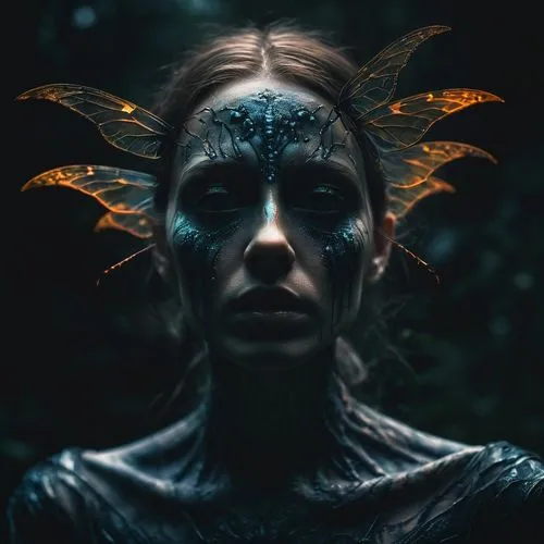 water nymph,dark portrait,naiad,siren,shaman,fairie,unseelie,mystical portrait of a girl,faerie,crocodile woman,faery,fantasy portrait,naiads,dryad,tarjanne,water creature,rusalka,the witch,sorceror,oscuro,Illustration,Realistic Fantasy,Realistic Fantasy 27