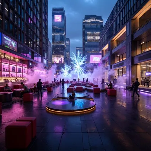 broadgate,luminato,difc,city fountain,marunouchi,sathorn,rockefeller plaza,citycenter,artium,suntec,wangfujing,lalive,zeil,waterplace,centralworld,julliard,ploenchit,shiodome,wintergarden,dubai fountain