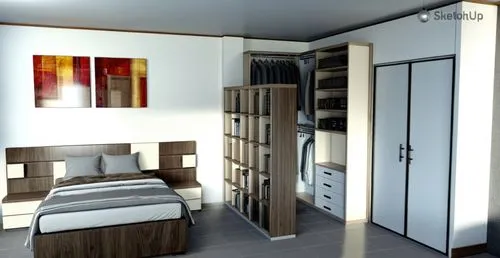 modern room,walk-in closet,habitaciones,3d rendering,bedrooms,schrank,Photography,General,Realistic