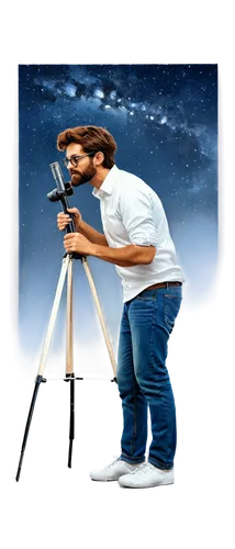 astronomer,surveyor,cinematographer,rotoscoping,telescoping,theodolite,camera illustration,clicking,cosmographer,creative background,in photoshop,photogrammetry,photographic background,icon magnifying,telegrapher,telescoped,moviemaker,rotoscope,telescope,astronomers,Conceptual Art,Oil color,Oil Color 04