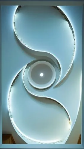 Gypsum decoration in the ceiling of a room with hidden LED lighting,a large, unusual, circular design that is very interesting,spiralis,spiral art,spiral,spiracle,fibonacci spiral,spiral background,Ph