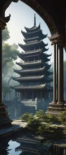 asian architecture,dojo,tianxia,hideyoshi,qingcheng,hall of supreme harmony,pagodas,huanghua,wulin,jonidan,zaozhuang,jiangnan,baoqing,ancient city,taoist,sanshui,jinchuan,white temple,the golden pavilion,jiangxia,Photography,Black and white photography,Black and White Photography 13