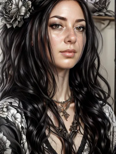 fantasy portrait,fantasy art,celtic queen,vanessa (butterfly),the enchantress,artemisia,elven flower,elven,custom portrait,digital painting,romantic portrait,girl portrait,mystical portrait of a girl,della,world digital painting,portrait background,woman portrait,sorceress,crow queen,gothic portrait