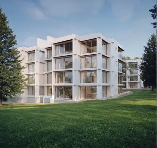 grass and trees
,a large white building is next to trees,eisenman,plattenbau,architektur,passivhaus,tugendhat,europan,architekten,appartment building,hejduk,architectes,immobilier,dessau,arkitekter,ho