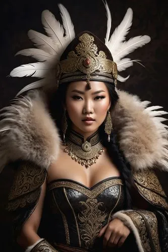 mongolian girl,inner mongolian beauty,mongolians,asian costume,asian woman,warrior woman,female warrior,dianbai,gandhari,ancient costume,apsara,headdress,oriental princess,mongolian,khamti,mulan,kyrgyz,mongolian tugrik,khampa,diaochan,Photography,Fashion Photography,Fashion Photography 04